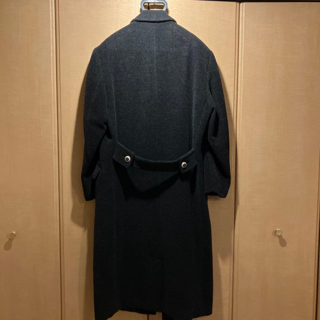 ヴェルサーチェダブルブレスト チェスターコート 黒《M》