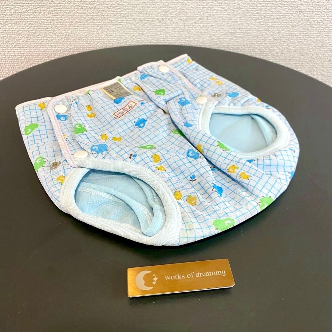 限定1 レトロ オムツカバー 2種 アニマル 動物　キリン 鳥　犬　車　花