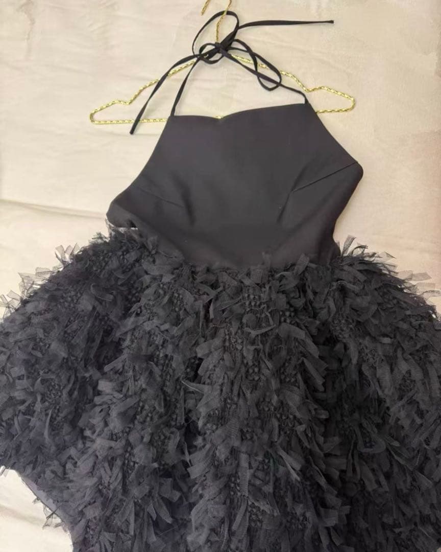 Bibiy. ビビィ ミニワンピース バレエコア フリル ブラック