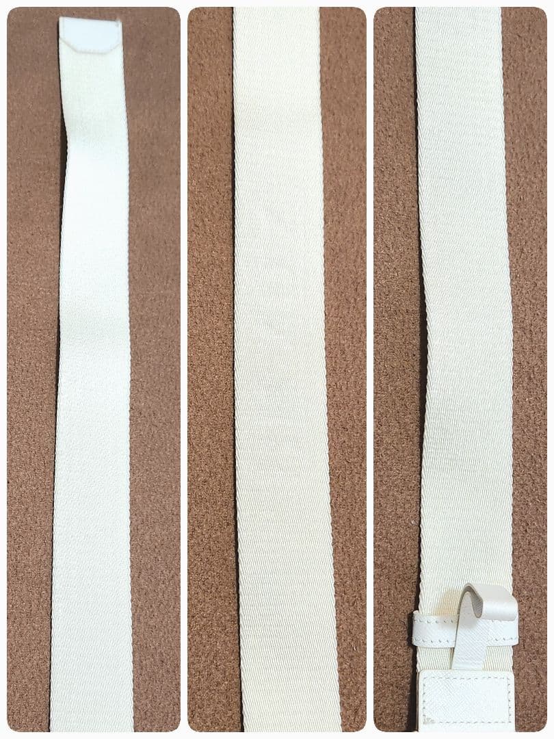 ほぼ未使用 ロゴバックル ガチャベルト ナイロン サフィアーノ PRADA