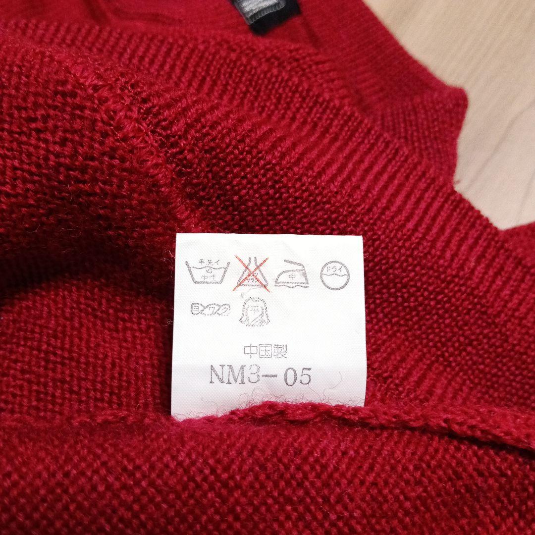 VAN JAC ヴァン ヴァンヂャケット　バックロゴ 毛100% ニットセーター