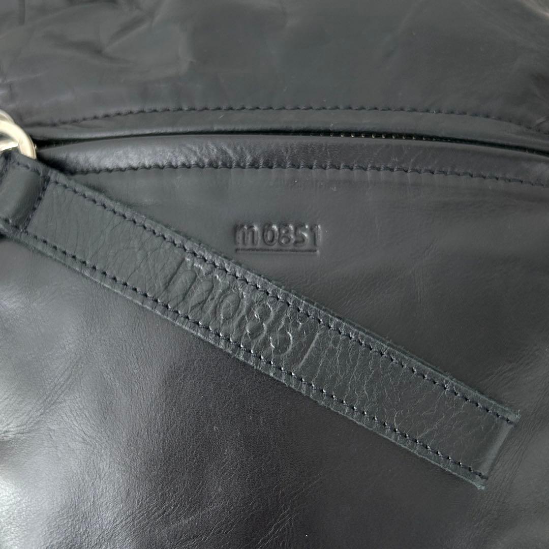 【希少✨️】m0851 リュックサック バックパック アニリンレザー ブラック