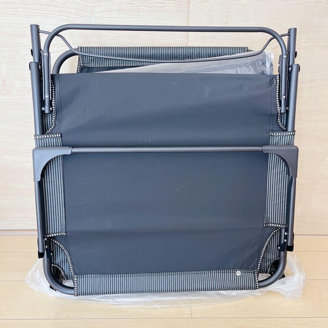 折りたたみベッド 簡易ベッド 折り畳み 室内 黒 ブラック 家具