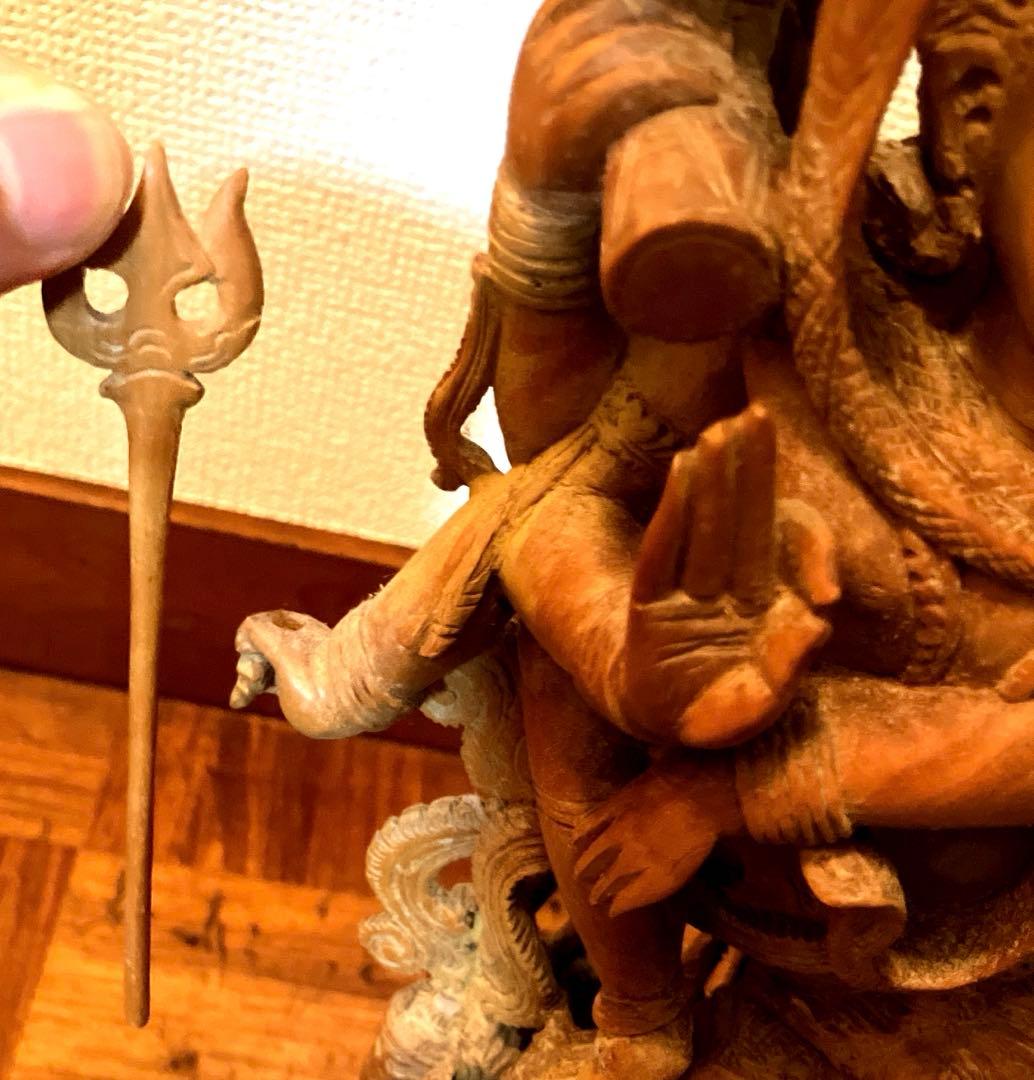 シヴァ　ダンス　木彫　置物　ヒンドゥー　仏像