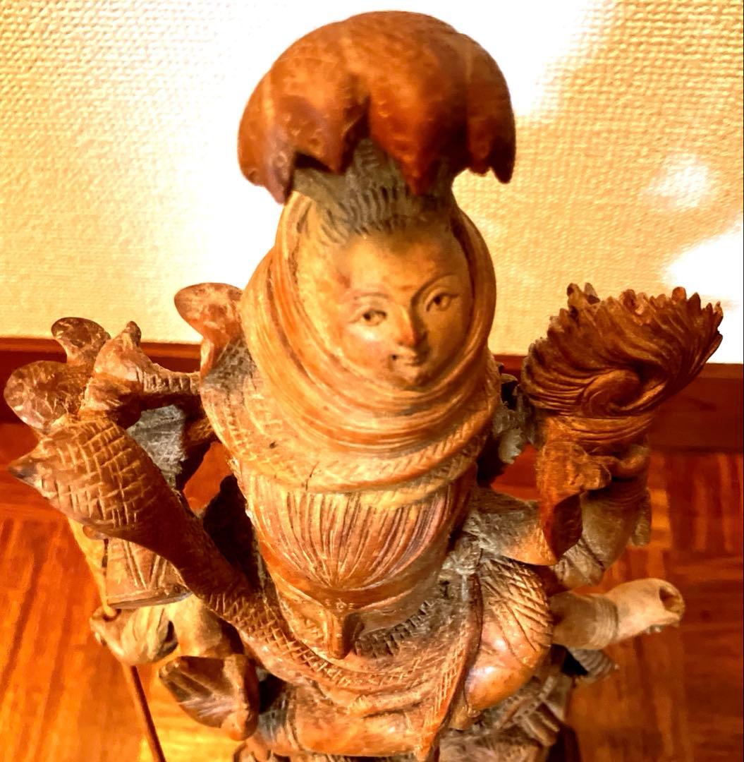 シヴァ　ダンス　木彫　置物　ヒンドゥー　仏像