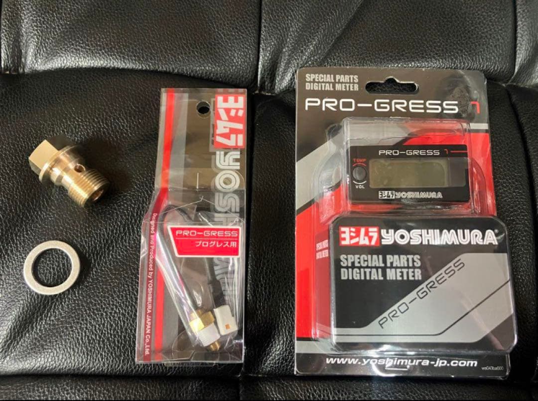 XJR400 ヨシムラ プログレス1 油温計 デジタル メーター 真鍮 4HM