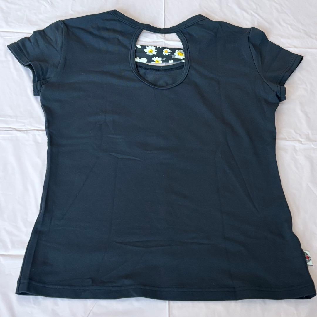 ミカランセ ミカノ ニコちゃん 花柄 Tシャツ ショートパンツ セットアップ 黒