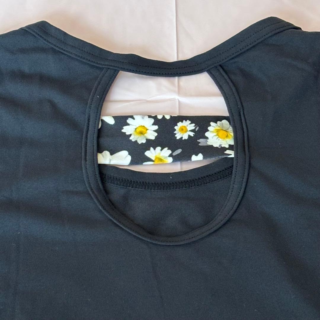 ミカランセ ミカノ ニコちゃん 花柄 Tシャツ ショートパンツ セットアップ 黒