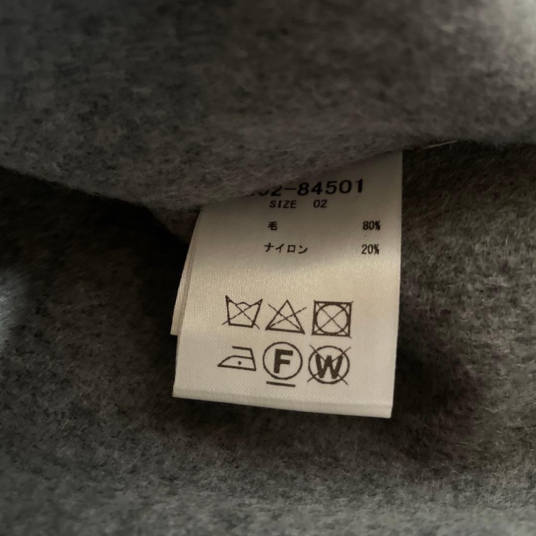 【即発送】クロシェ　ポンチョ　マント　コート　グレー　フリーサイズ　ウール