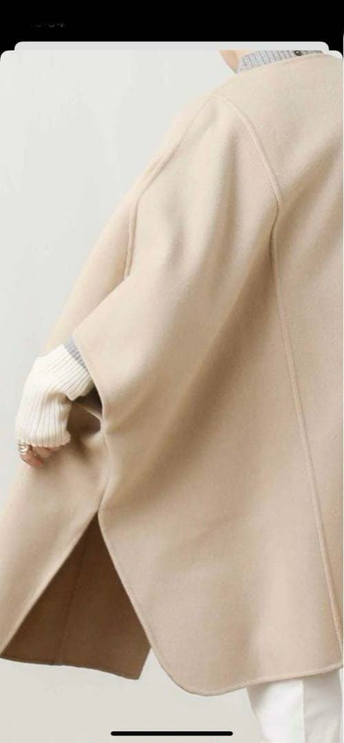 【即発送】クロシェ　ポンチョ　マント　コート　グレー　フリーサイズ　ウール