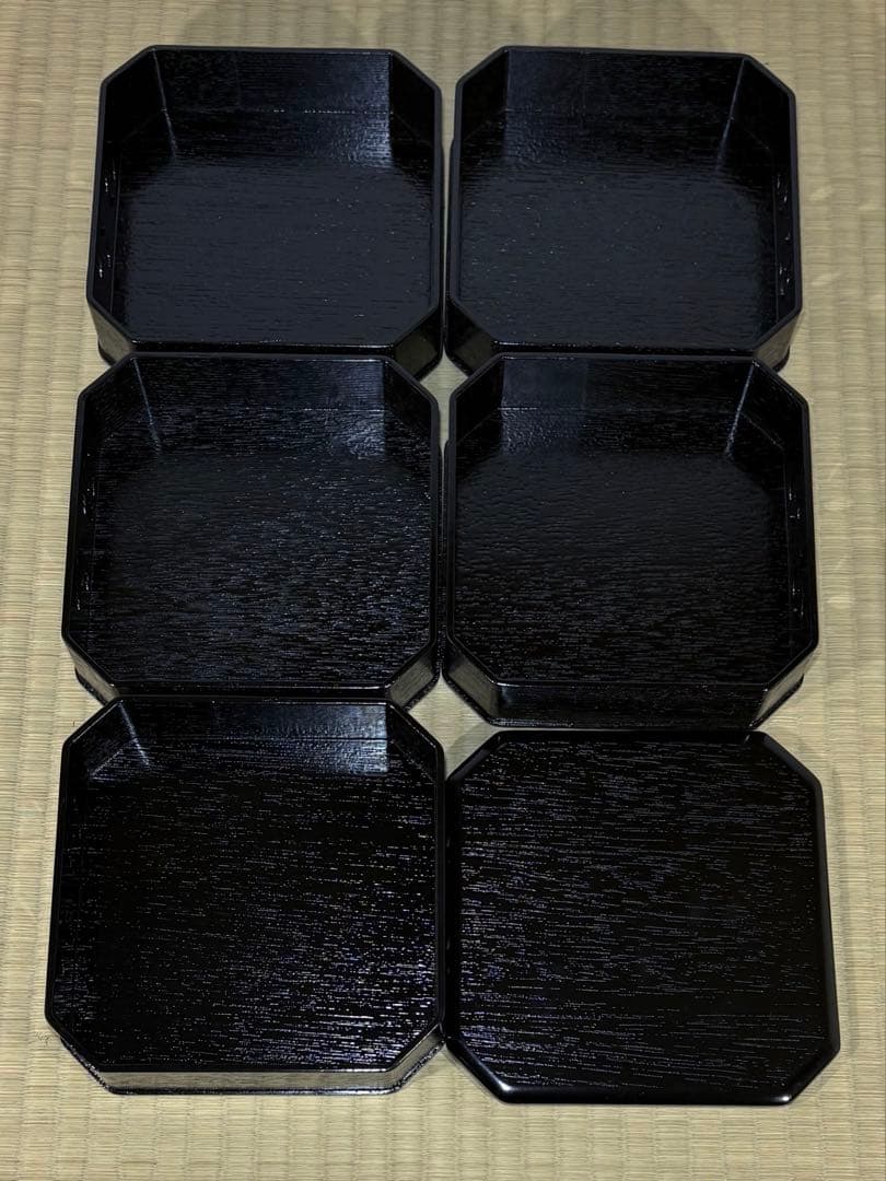 中塚拓也造　掻合塗 七宝段付 縁高重　美品　茶道　懐石　送料込