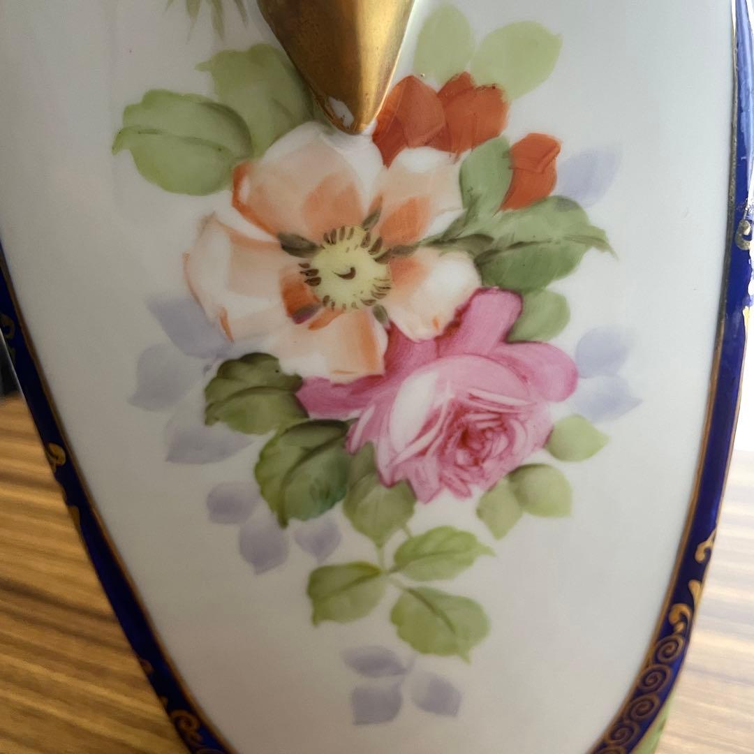 も*ー様 オールドノリタケ　蓋付き飾り壺