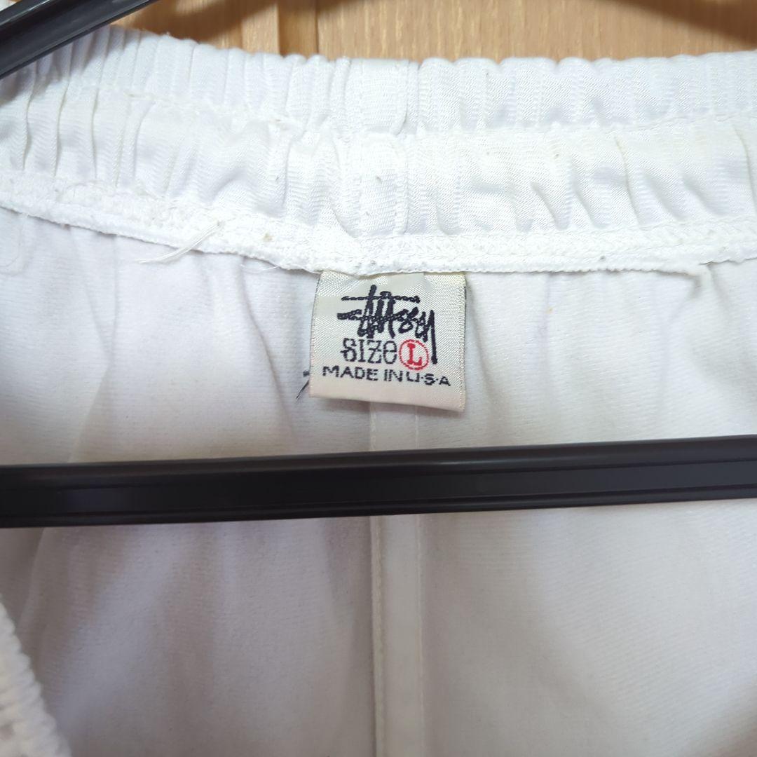 夢*島様 【ビンテージ】90s Stussy ホワイトジャージセットアップL