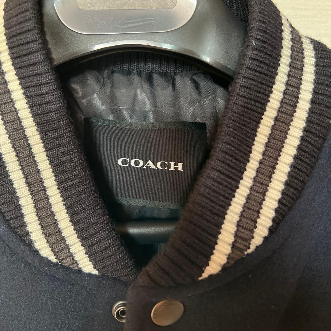 COACH スタジャン 値下げ！サイズL ネイビー/ホワイト　新品未使用タグ付き