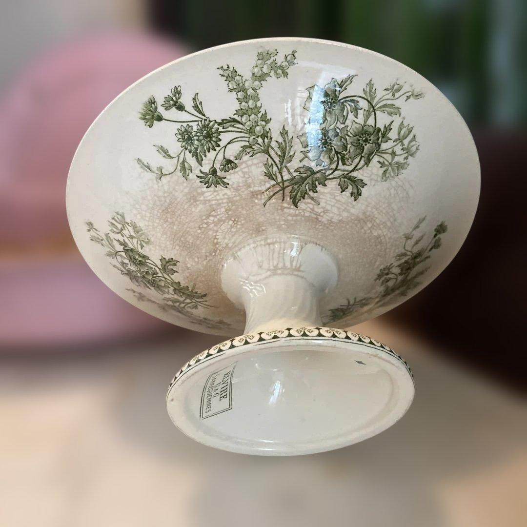 フランスアンティークEIvireサルグミンヌコーンポート花柄コーンポート