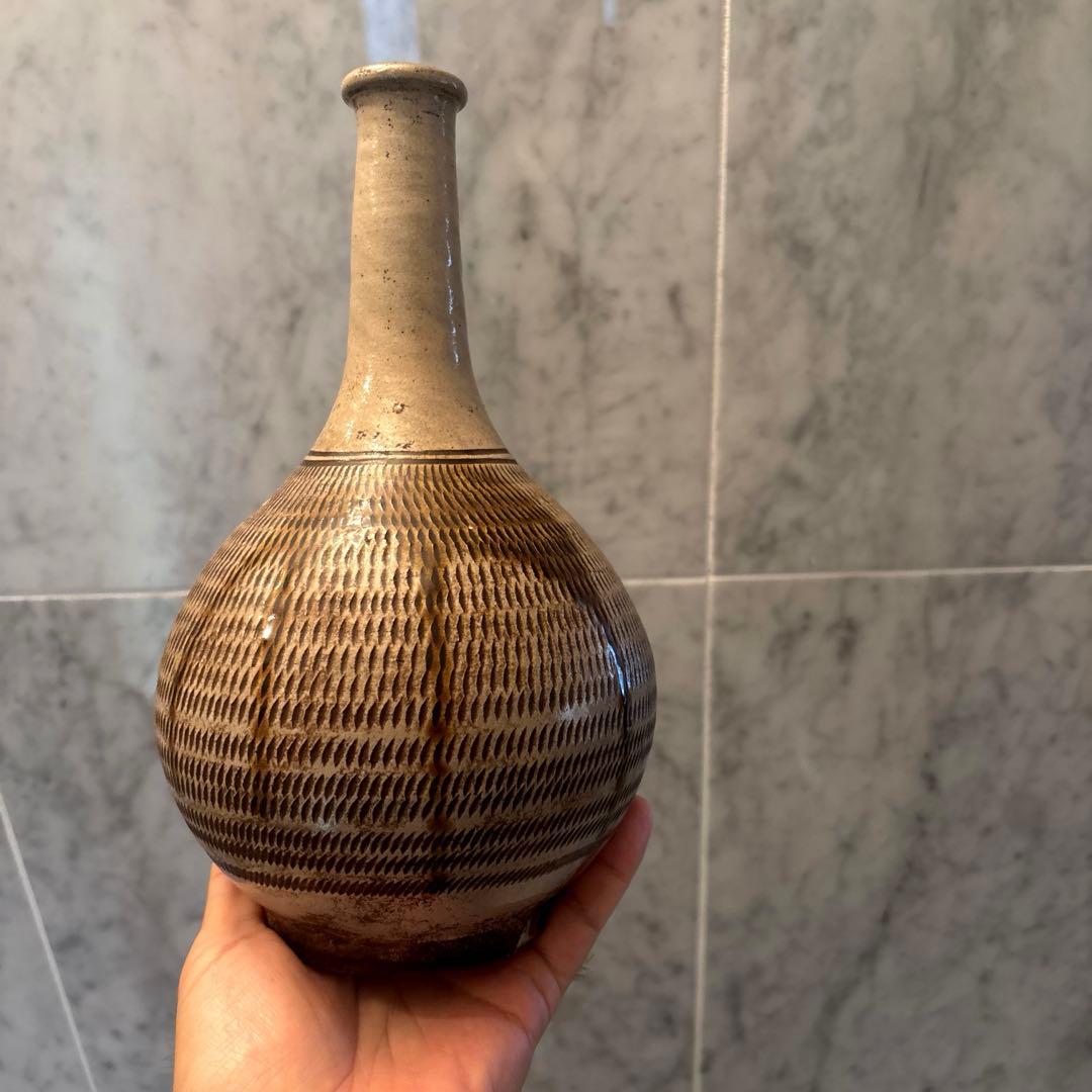 ヴィンテージ作家さんサイン民藝 手仕事が芸術的な他とは一線を画す小石原焼の花瓶