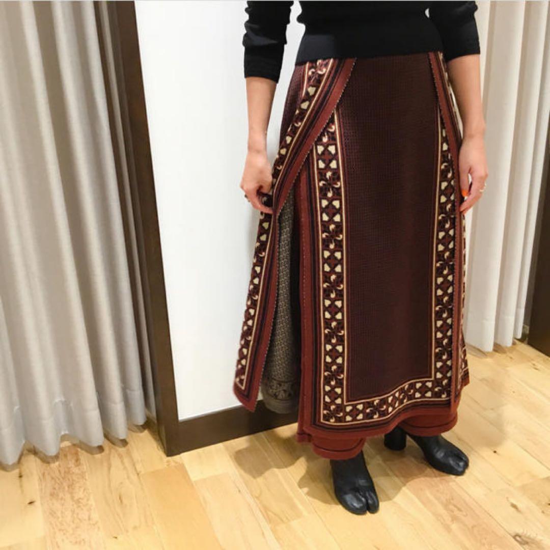 美品✨TAN 即完売品 タン タイルジャガード パンツ ニット