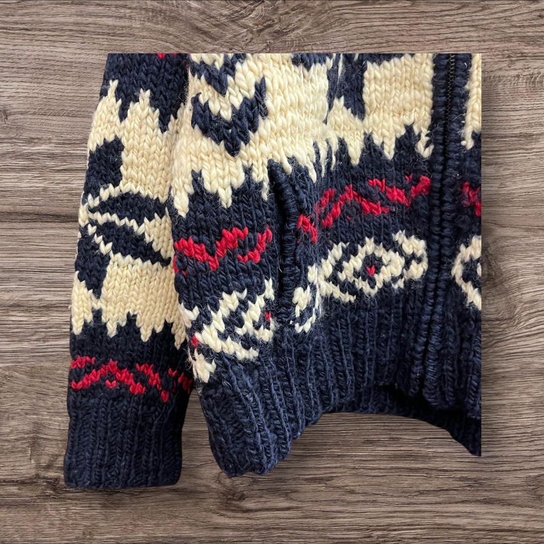 26P4 ポロ ラルフローレン カウチンニット カーディガン S 星条旗 USA