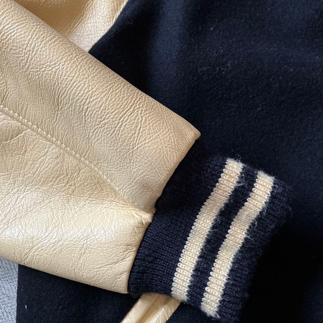 VAN JACKET スタジャン スタジアムジャンパー　黒/アイボリー　美品