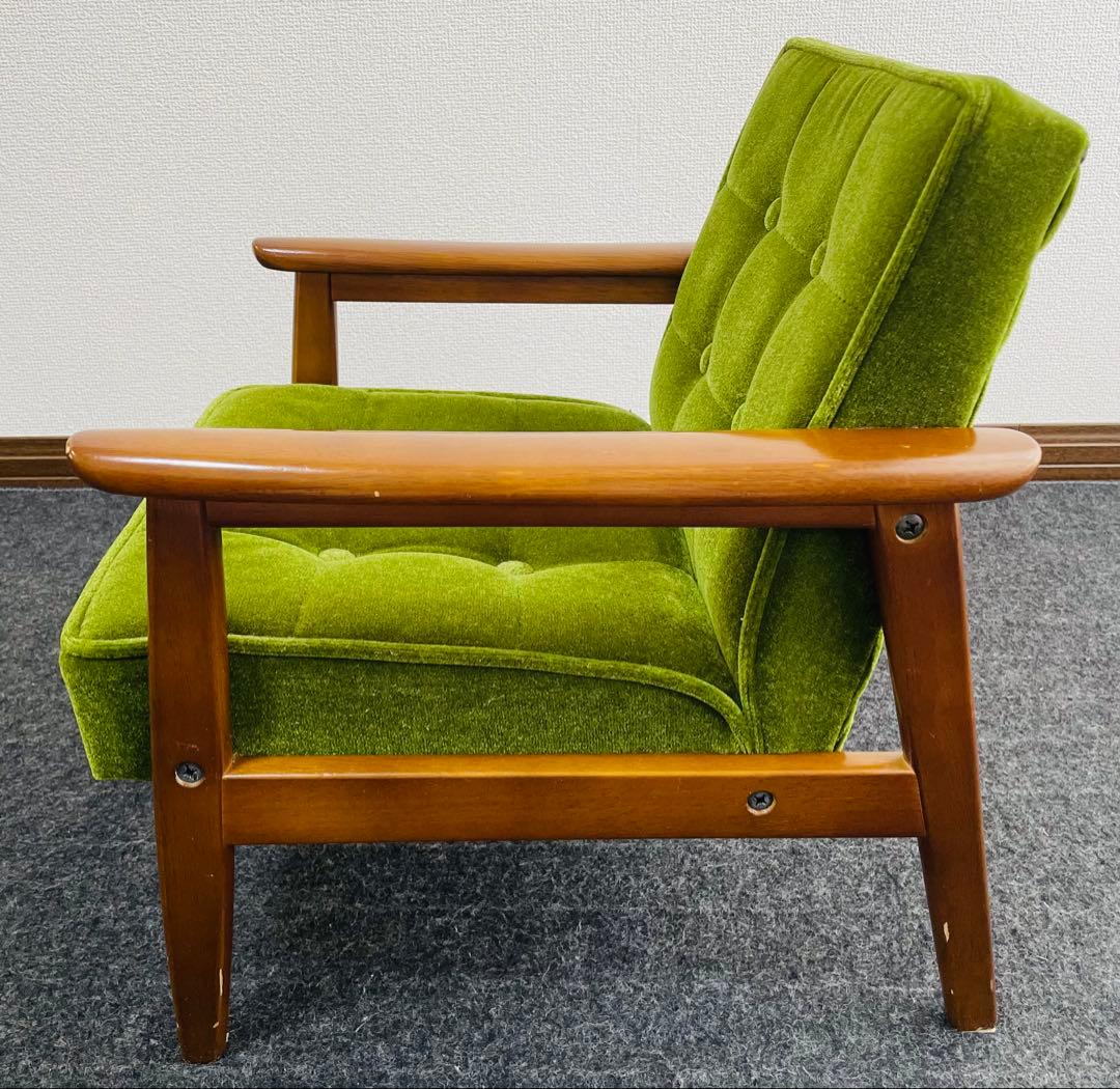 【最終値下げ】カリモク60 Kチェアミニ モケットグリーン　子供用