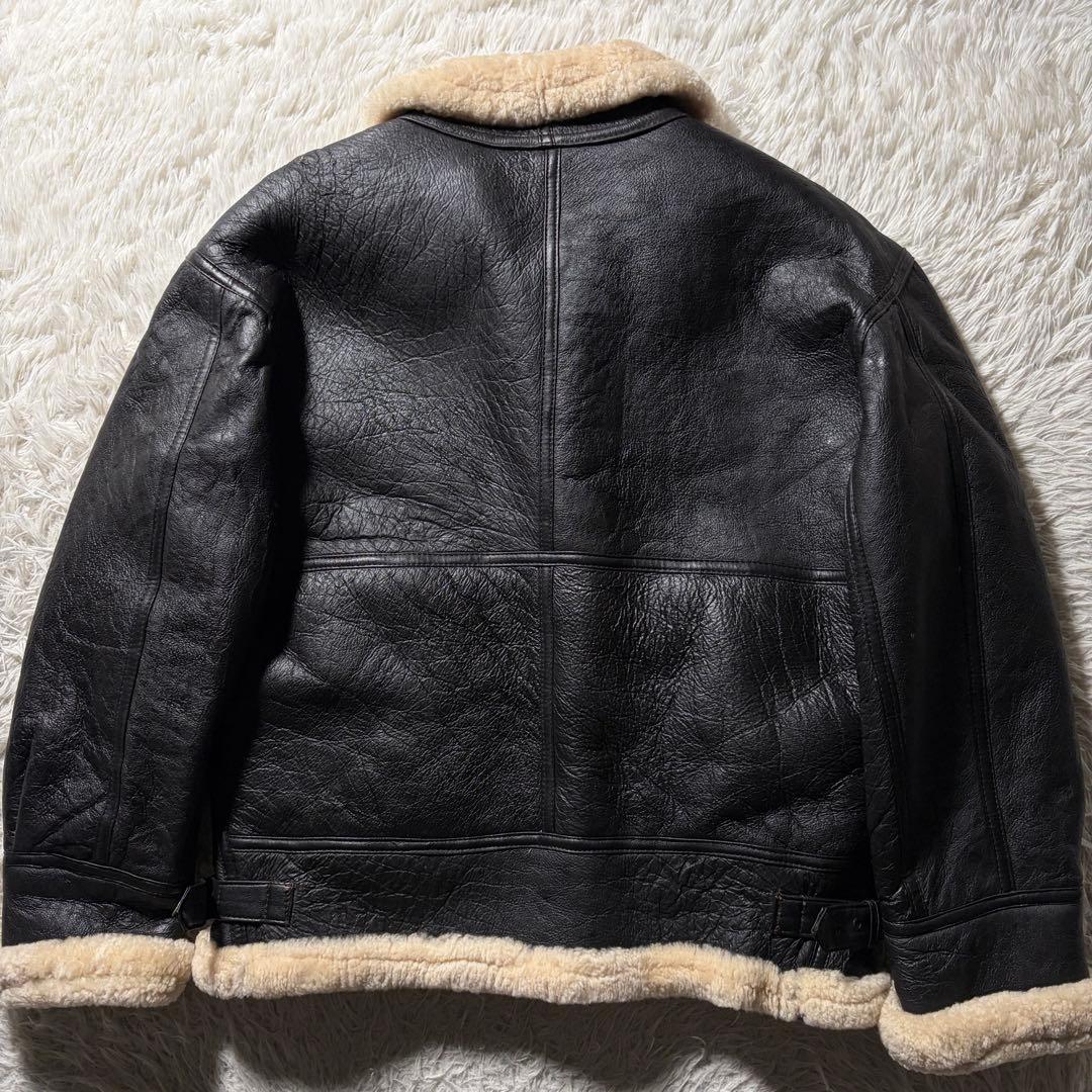 美品/XL■フライトジャケット　ブラック　羊革　シープスキン　トルコ製