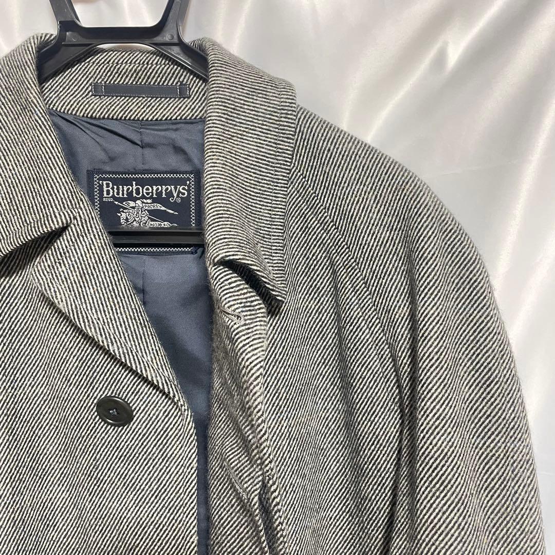 Burberry ステンカラー　コート　ヘリンボーン　グレー　カシミヤ混