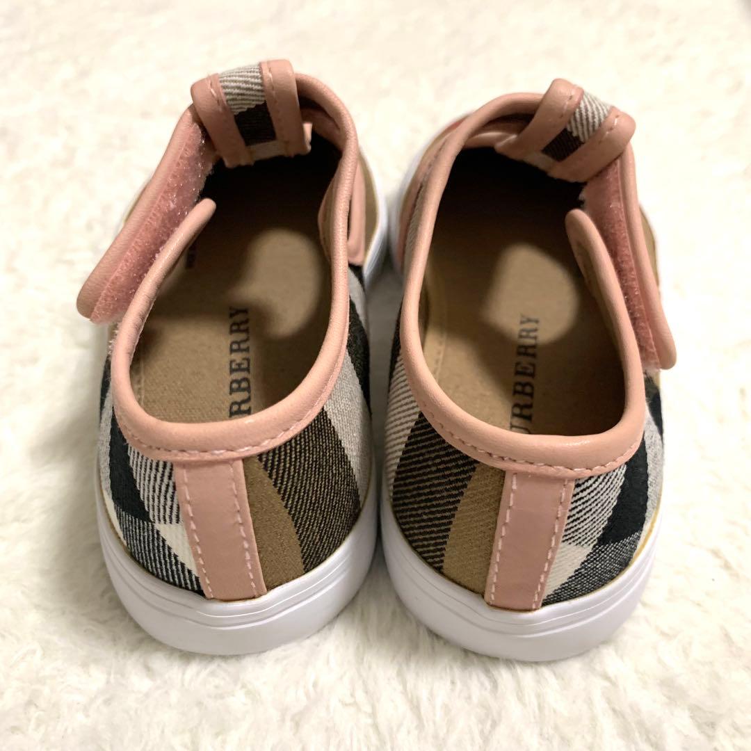 バーバリーチルドレン スニーカー ノバチェック 16cm タグ&箱付き未使用品