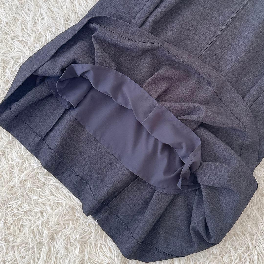 美品✨フォクシー プライベートノワール 白襟 ワンピース ドレス グレー 38