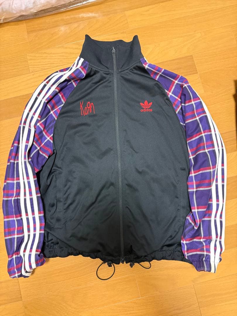 Adidas × Korn トラックジャケット Lサイズ ブラック リバーシブル