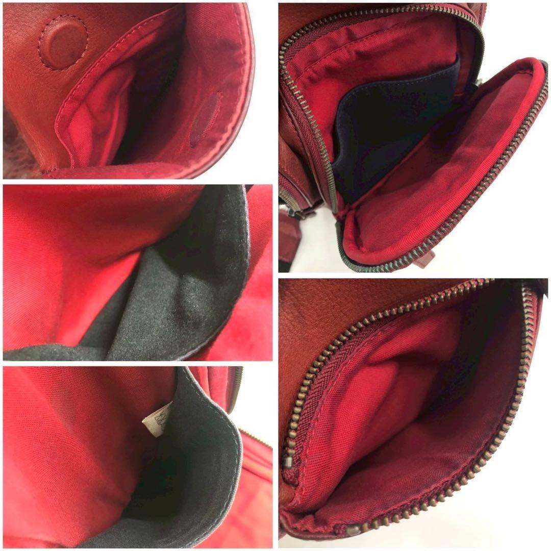 最高級✨バーバリーブラックレーベル ボディバッグ ロゴ刻印 レザー