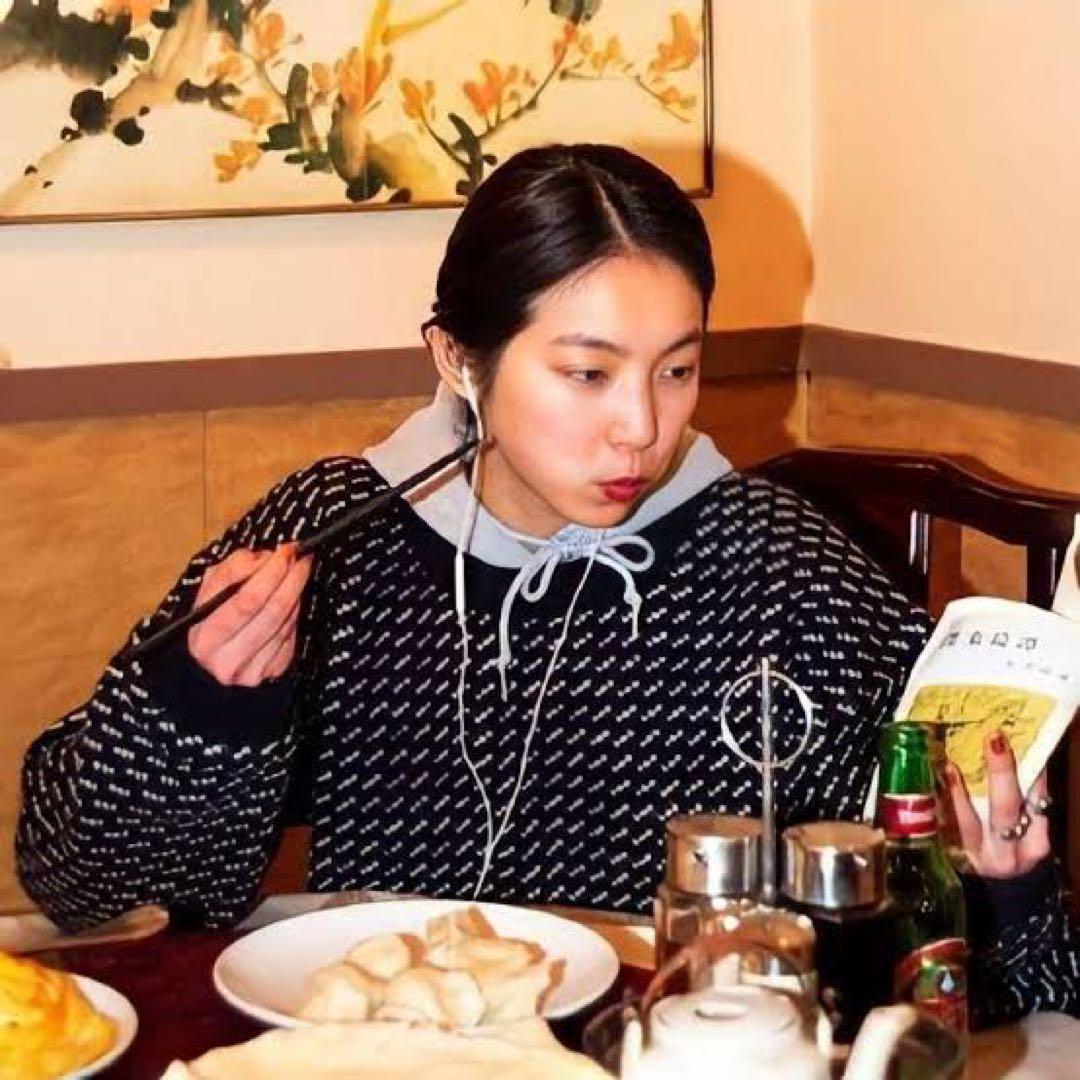 在原みゆ紀着用 L.L.bean エルエルビーン バーズアイニット メンズM