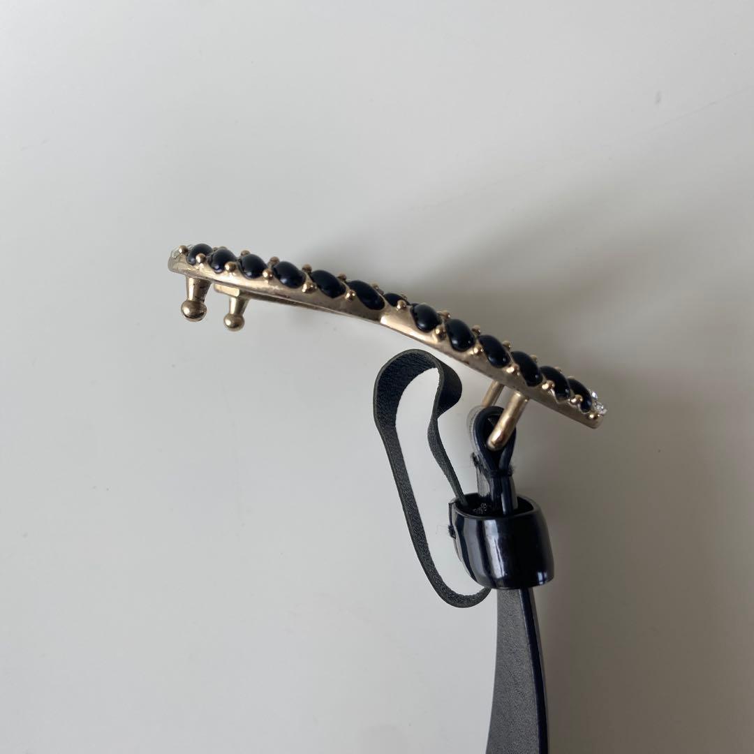 CHANEL ビジュー　ココマーク　パテント　ベルト　ブラック