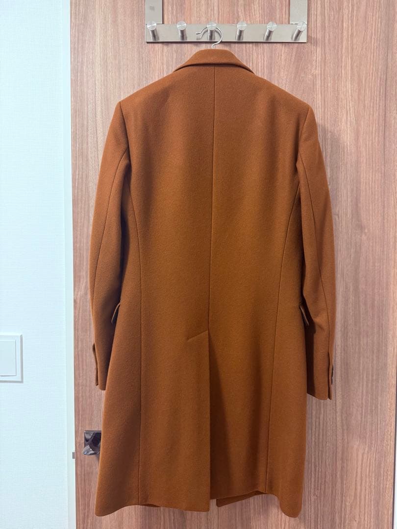 Sandro ブラウン ウール&カシミヤ混フェルト コート