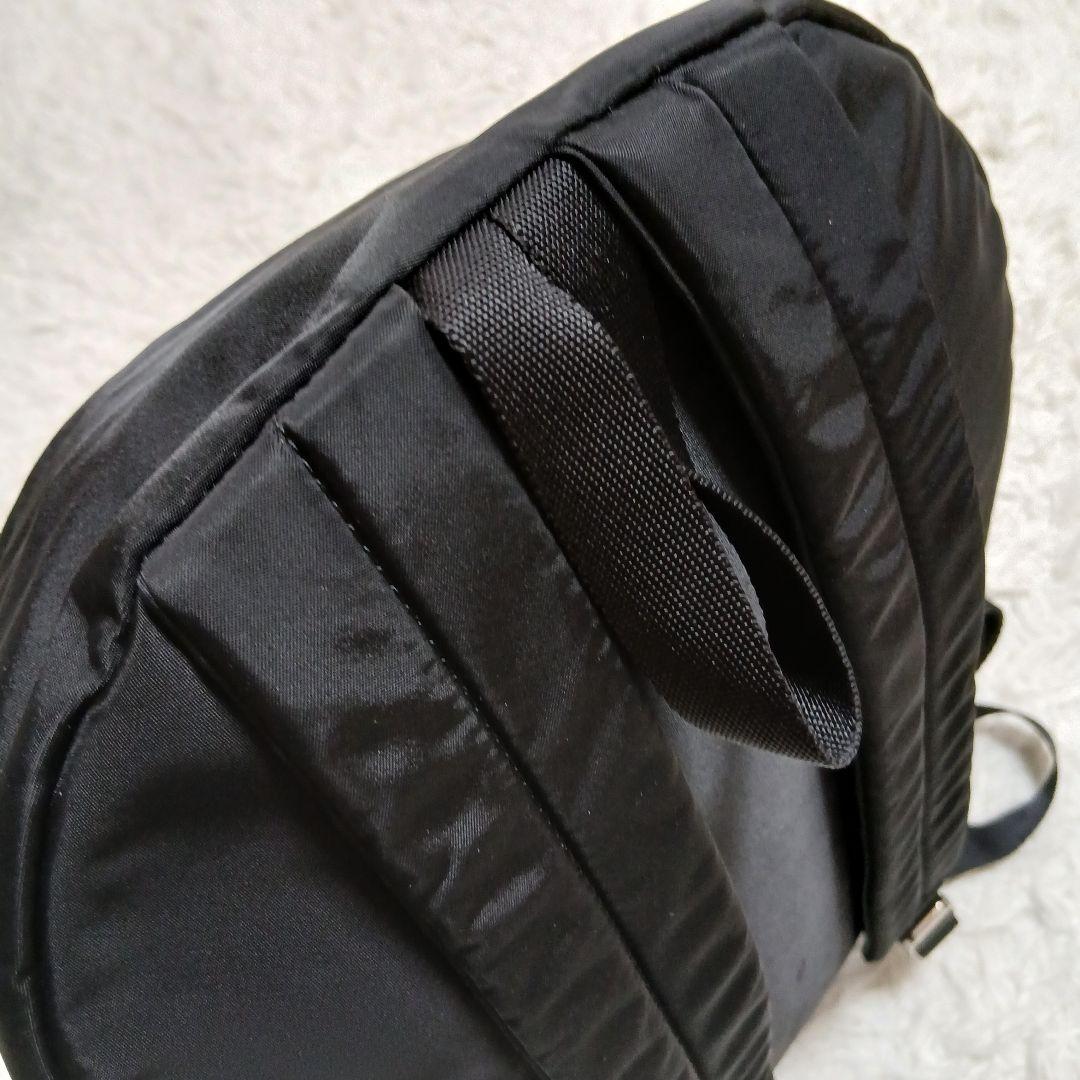 【agnes b.】bロゴ　ナイロン　バックパック　リュックサック　ブラック