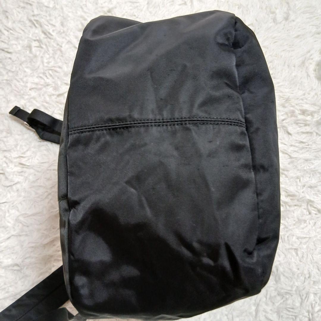 【agnes b.】bロゴ　ナイロン　バックパック　リュックサック　ブラック