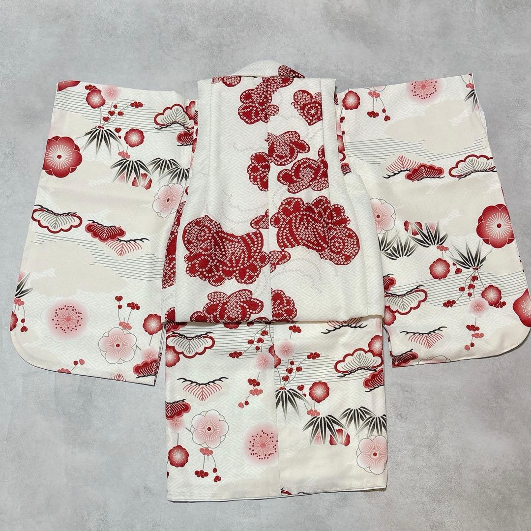 新品 utatane ひよこ商店 七五三 着物 3歳 女の子 被布フルセット