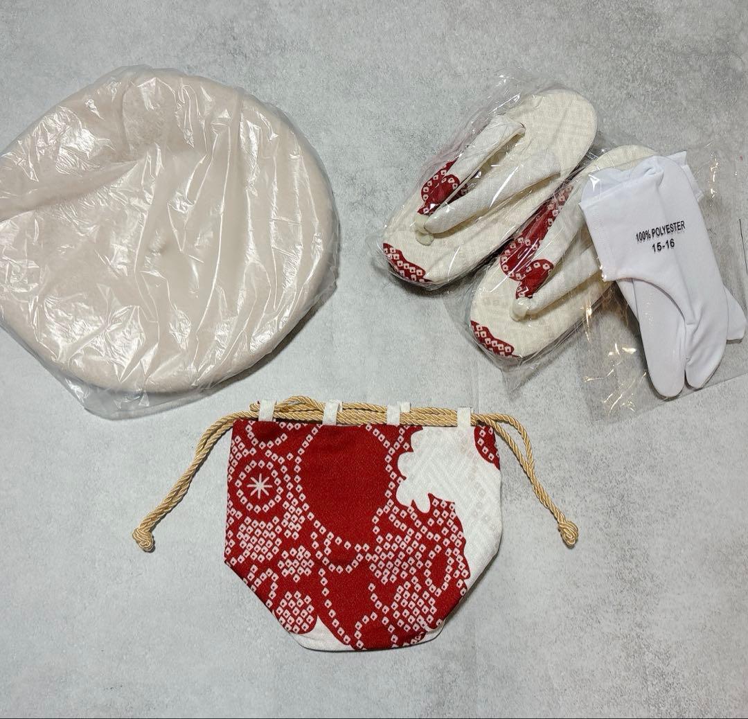 新品 utatane ひよこ商店 七五三 着物 3歳 女の子 被布フルセット