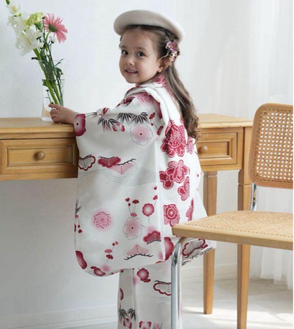 新品 utatane ひよこ商店 七五三 着物 3歳 女の子 被布フルセット