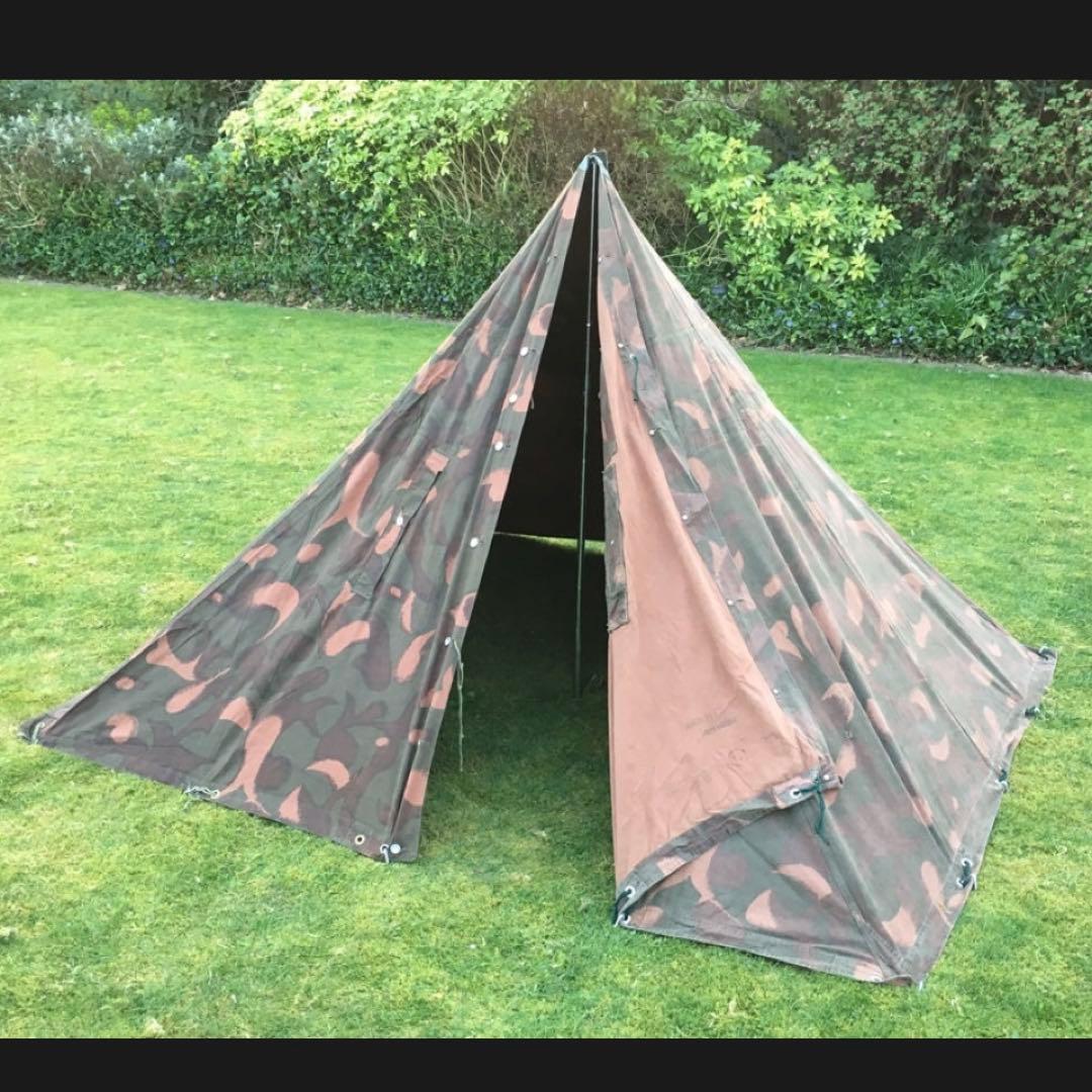 ハンガリー軍幕 2枚 ポール・ペグセット② ワンポールテント