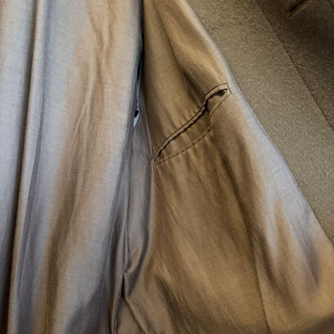 AURALEE オリーブ ウールステンカラーコート共布ベルト付き美品