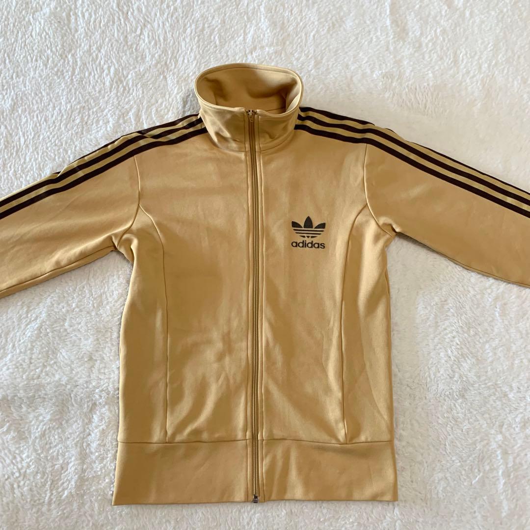 アディダス 00s トラックジャケット M トレフォイル ベージュ×ブラウン