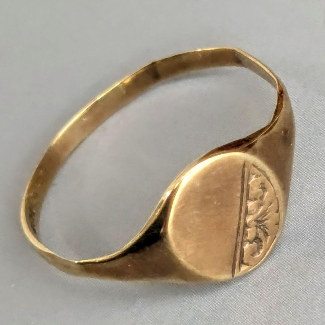 Vintage】シグネットリング 印台9金 Gold ゴールド 英国製17号 - メルカリ