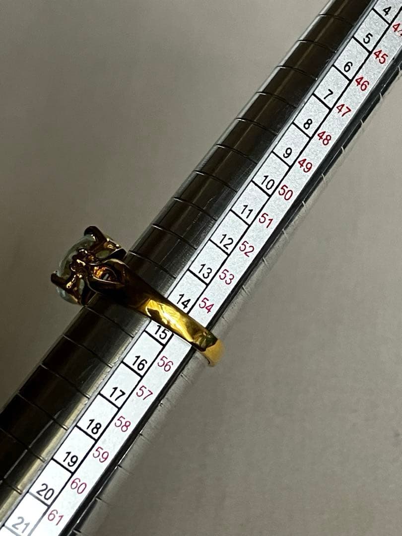 4.5ct アクアマリン・アメジストリング・指輪シルバー K18金YGゴールド