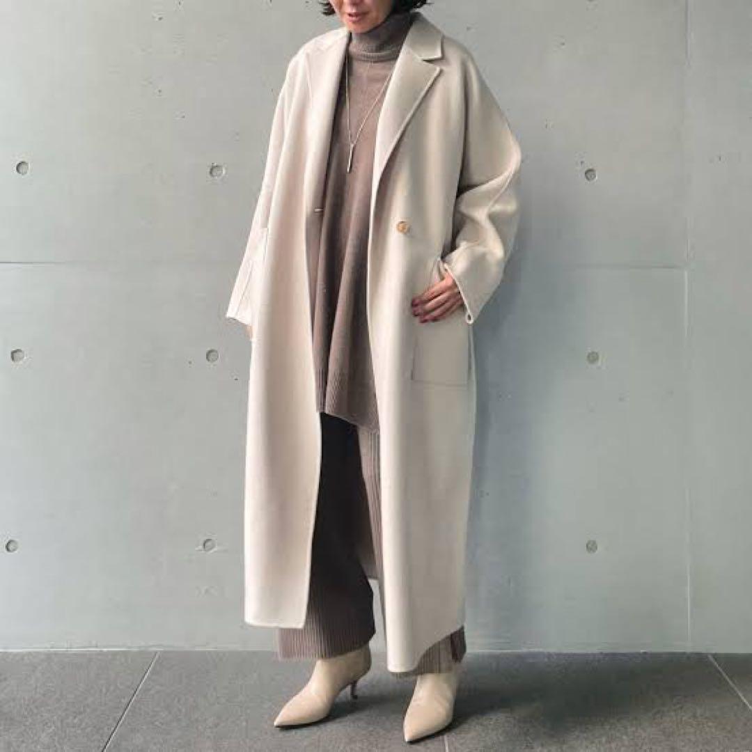 プルミエアロンディスモン otonaMUSE ダブルビーバーコート ベージュ