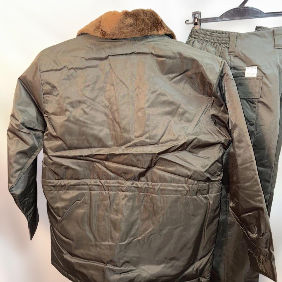 送料無料SLASH ドカジャン上下オリーブグリーン 防寒コート 上下セット