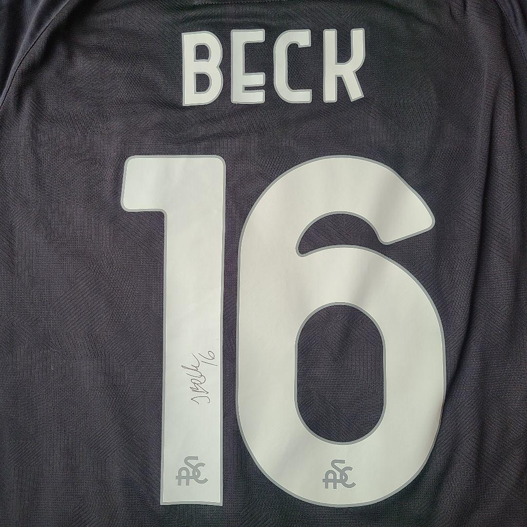 選手支給品サイン入り ジュリアス・ベック スペツィア・カルチョ アウェイ