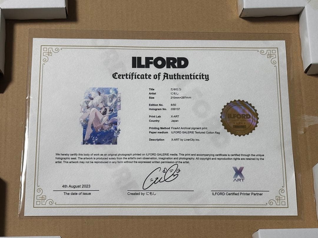 絵守未來 にもし イラストレーター 複製原画 たゆたう X-ART