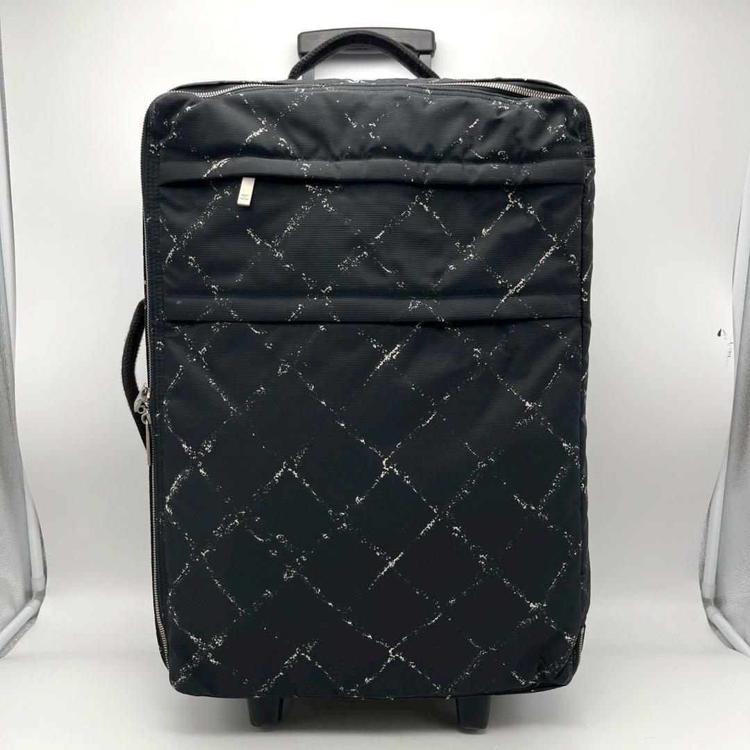 シャネル 旧 トラベルライン キャリーケース ナイロン ブラック 旅行 ビジネス