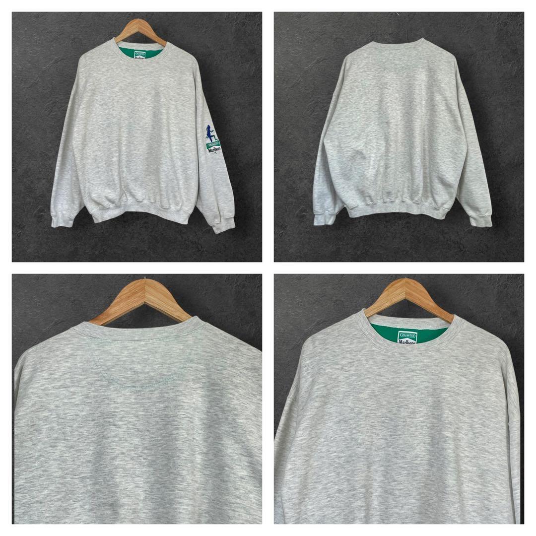 90s Marlboro UNLIMITED 刺繍リザードスウェット希少グリーン