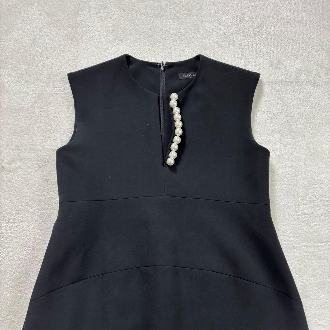 極美品✨️ヨーコチャン コクーンワンピース パール ストレッチ ノースリーブ